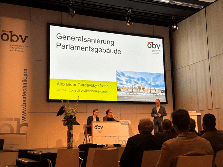 Vortrag über das Projekt Parlament beim Baukongress 2024 – Werner Consult